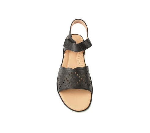 Sandale casual, dama, FORMAZIONE, 90332 negru, piele naturala